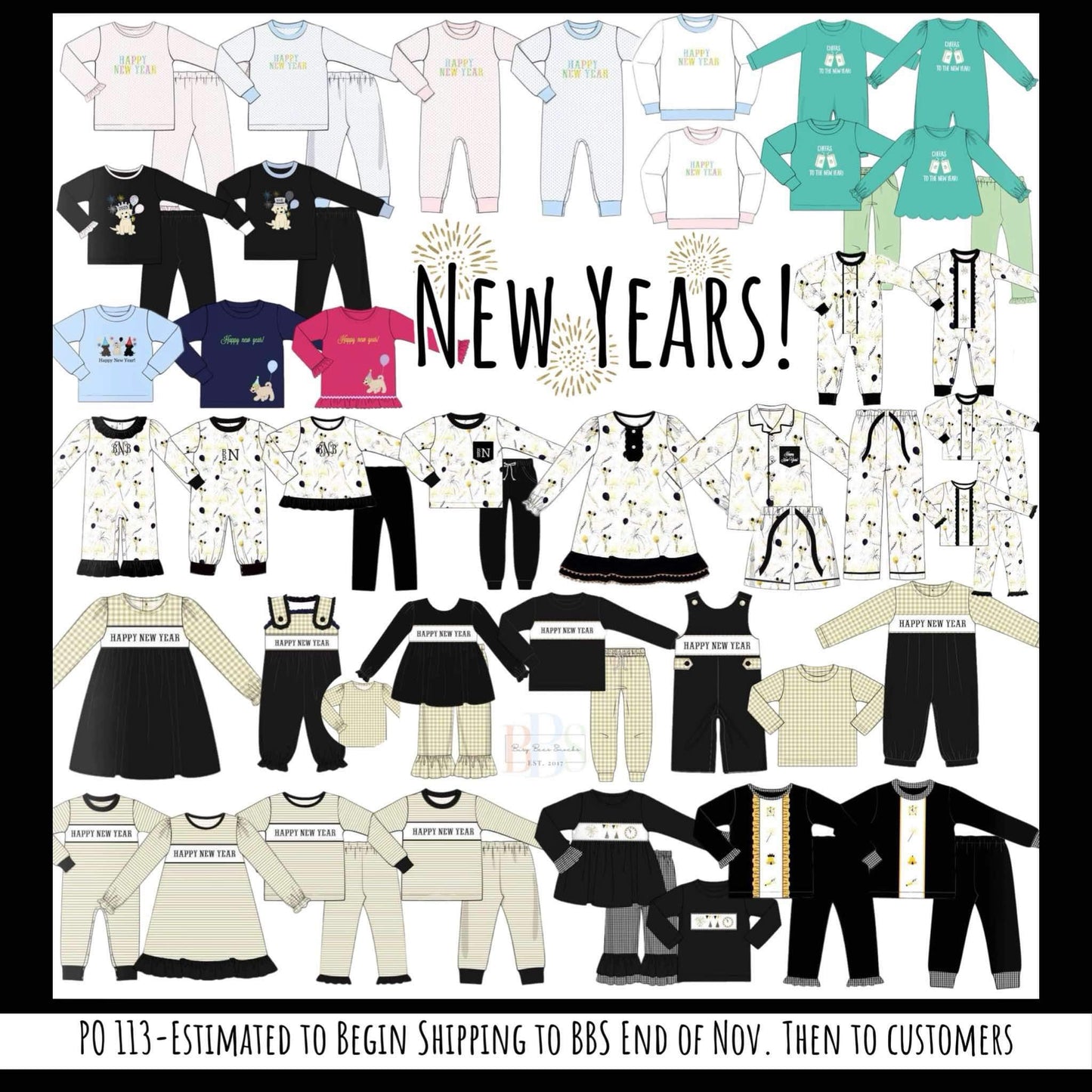 RTS: New Years!- Boys Confetti 2pc Lounge Set