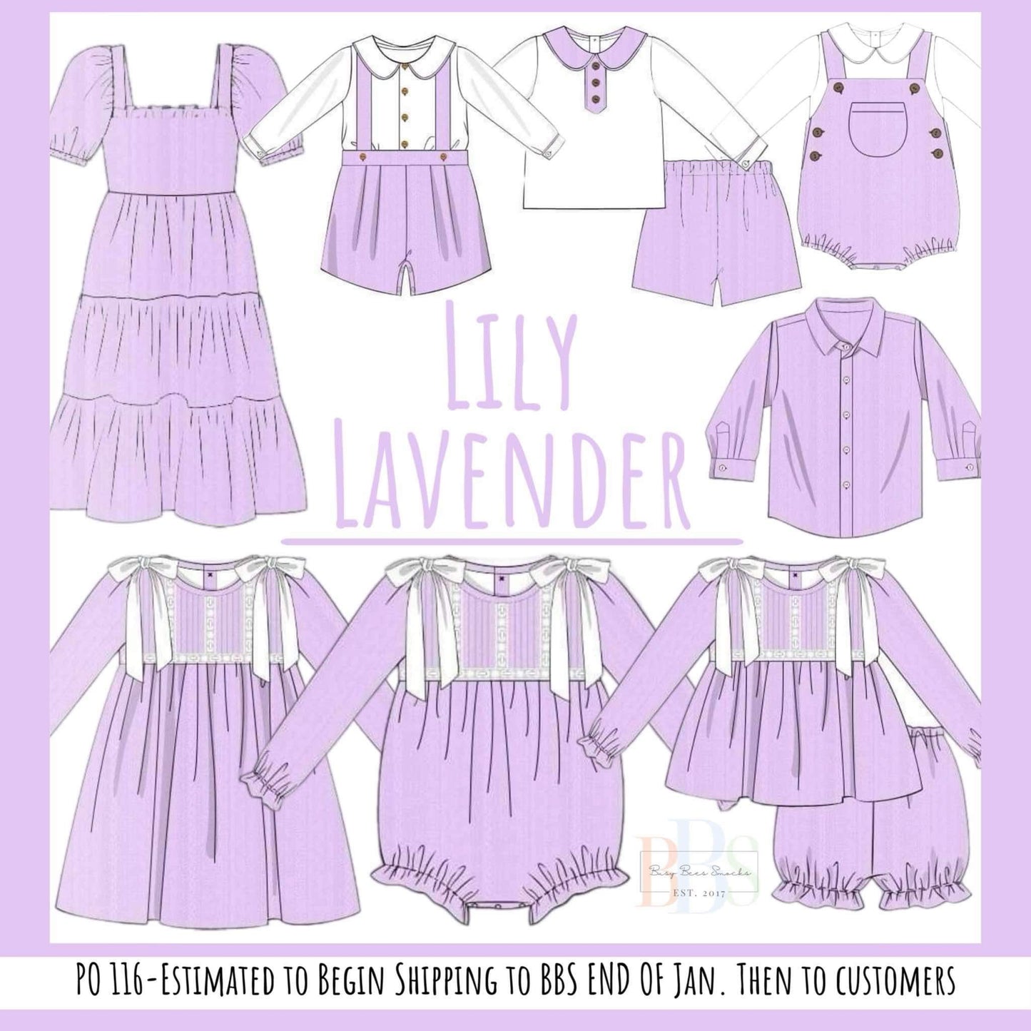 Pre Order 116: Lily Lavender- Boys Linen 2pc Romper