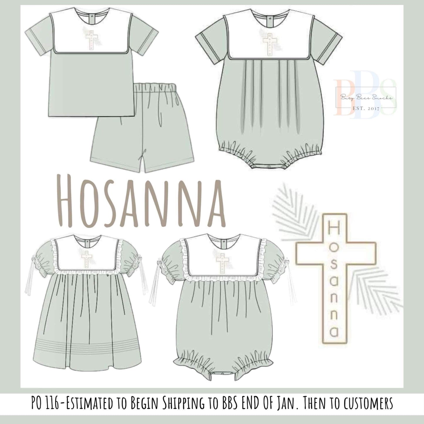 Pre Order 116: Hosanna- Girls Woven Bubble