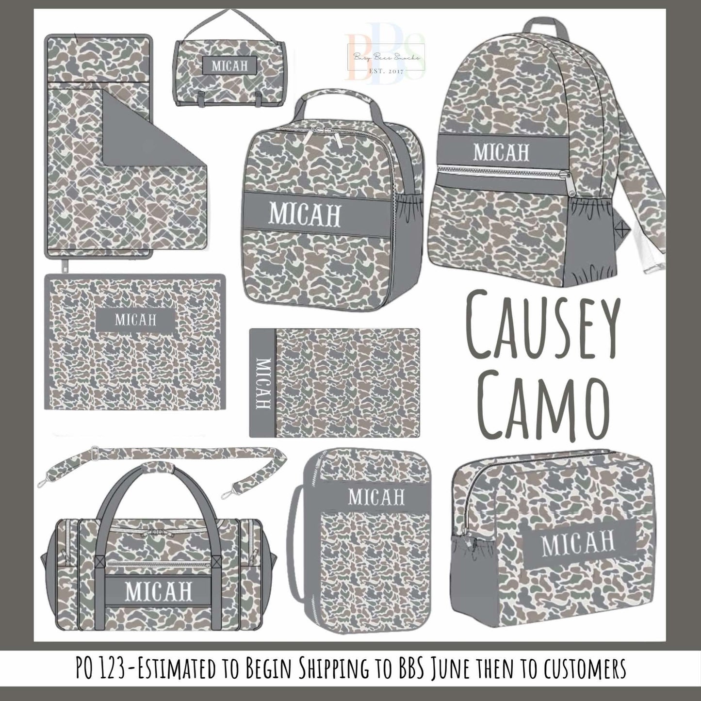 Pre Order 123: Causey Camo Luggage- Blanket