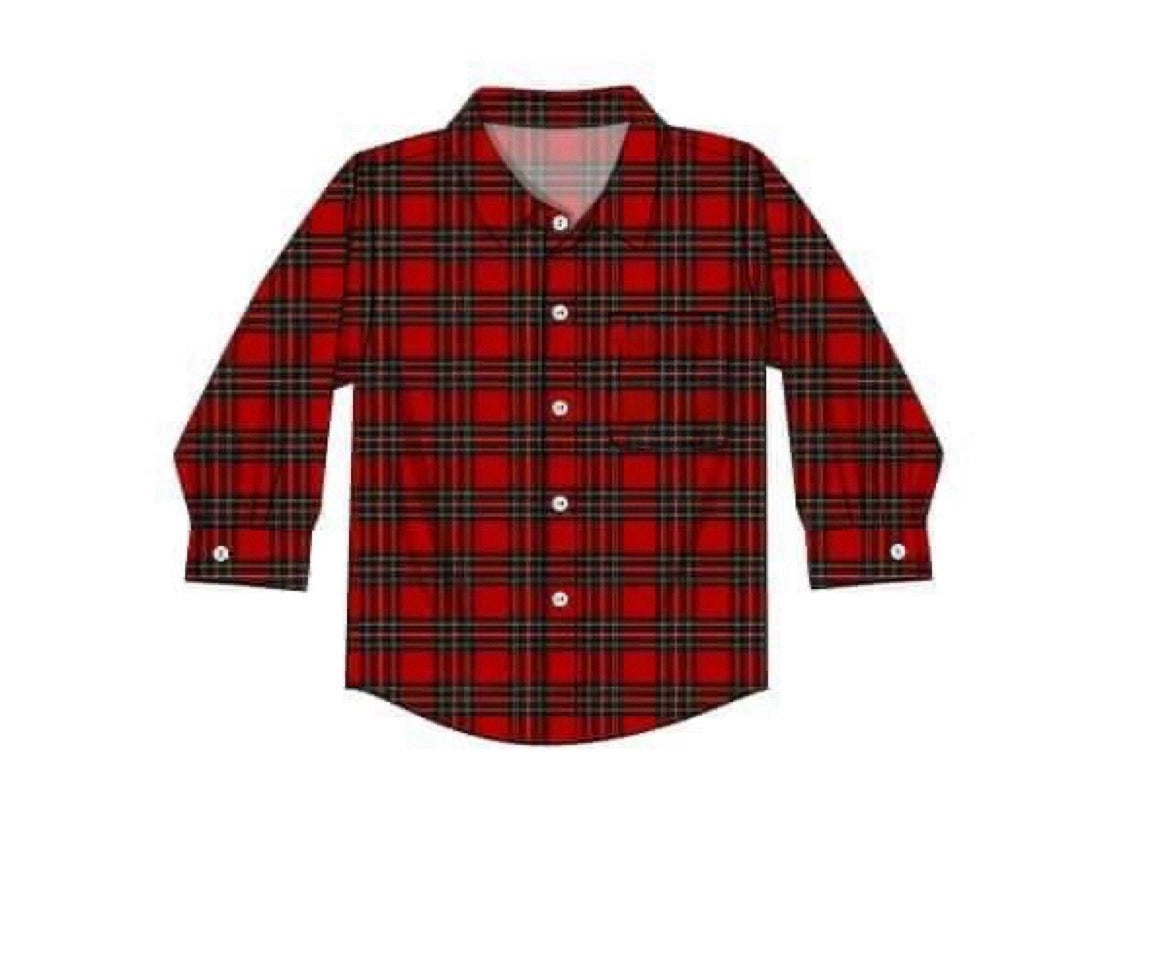 RTS: Classic Flannel- Dad Shirt (No Monogram)