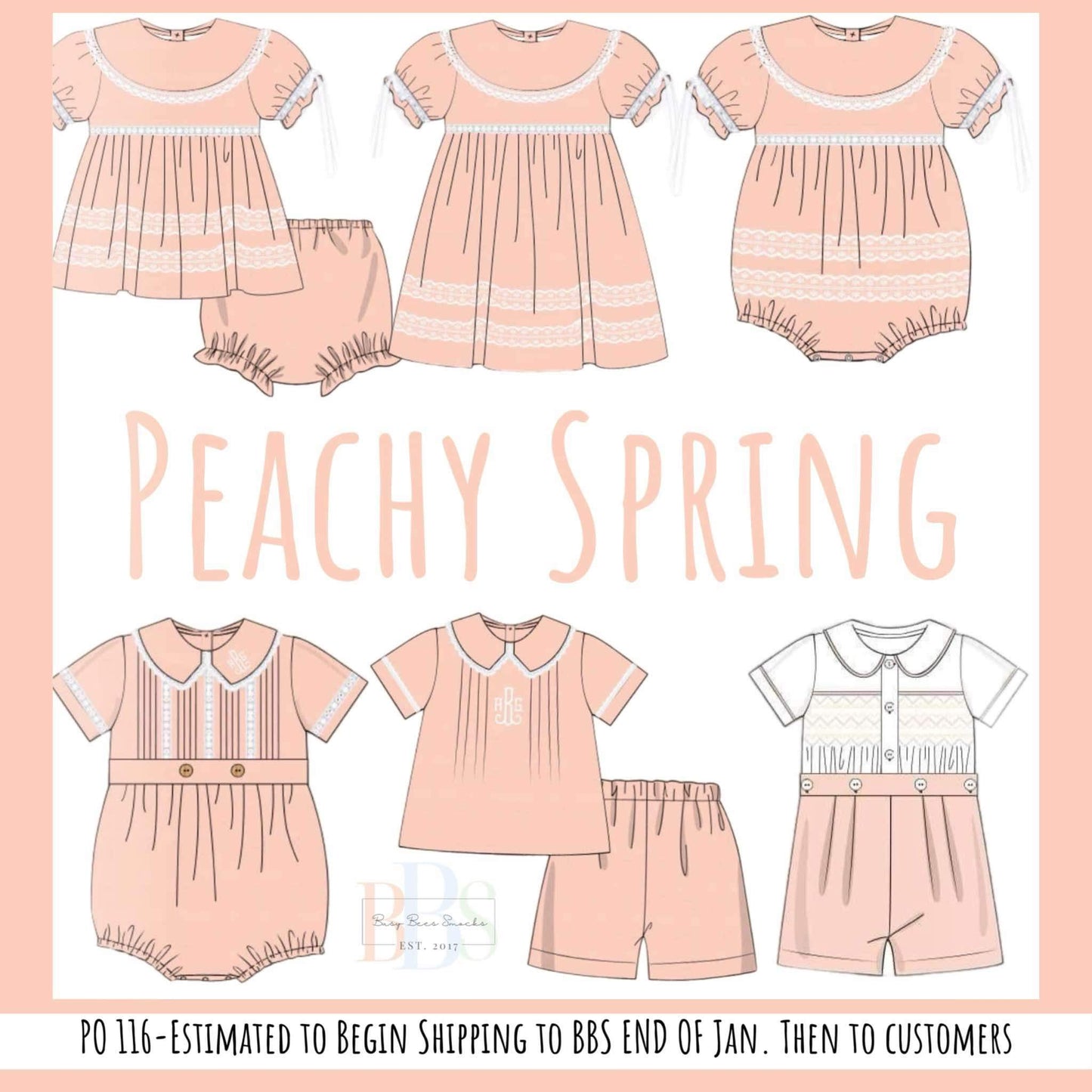 Pre Order 116: Peachy Spring- Boys Woven Bobby Suit