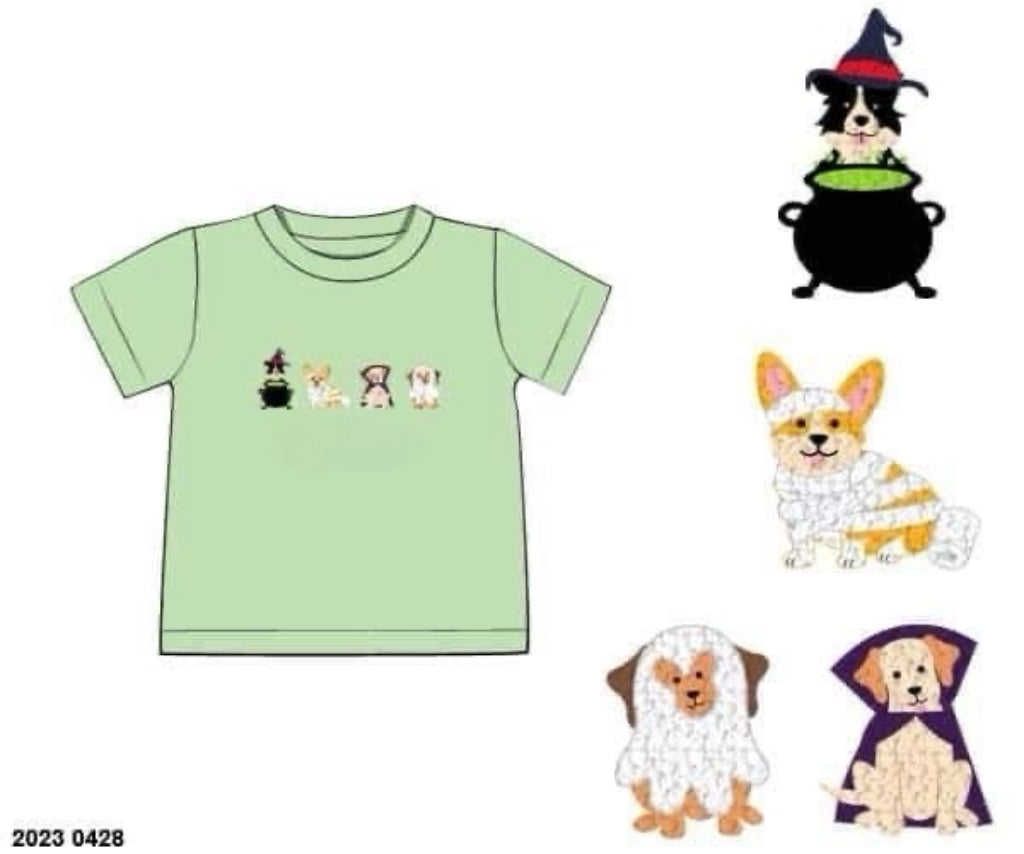 Pumpkin puppy busy bees sold smocks shirt