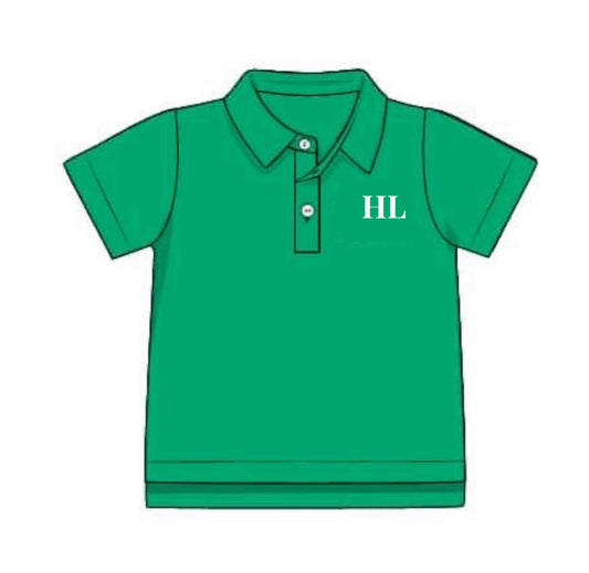 RTS: Green- Boys Knit Polo "HL"