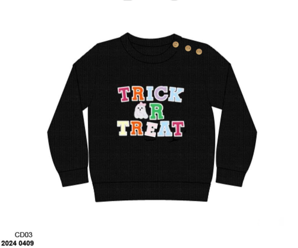 RTS: Halloween Sweaters- Girls/Adult Trick-or-Treat Sweater