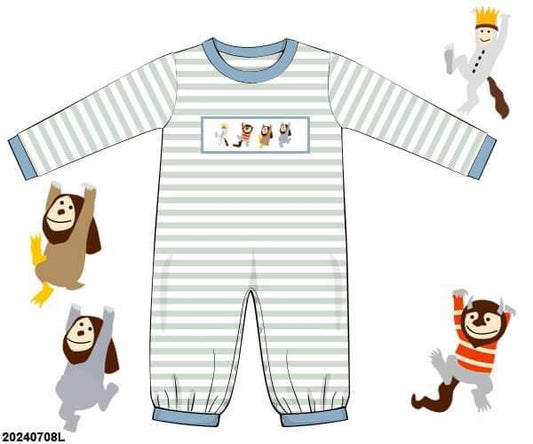 RTS: Aunt Eww's Collection- Boys Knit Romper