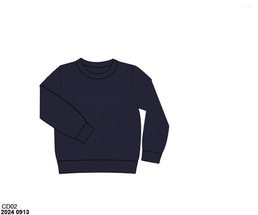 RTS: Mom & Mini Customizable French Knot Sweaters: Boys Navy