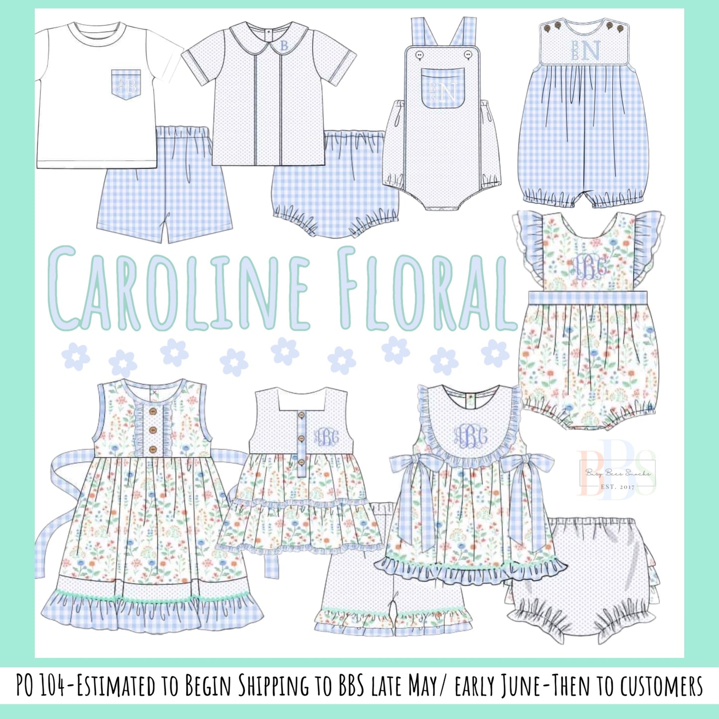 RTS: Caroline Floral- Boys Knit Bubble Romper (No Monogram)