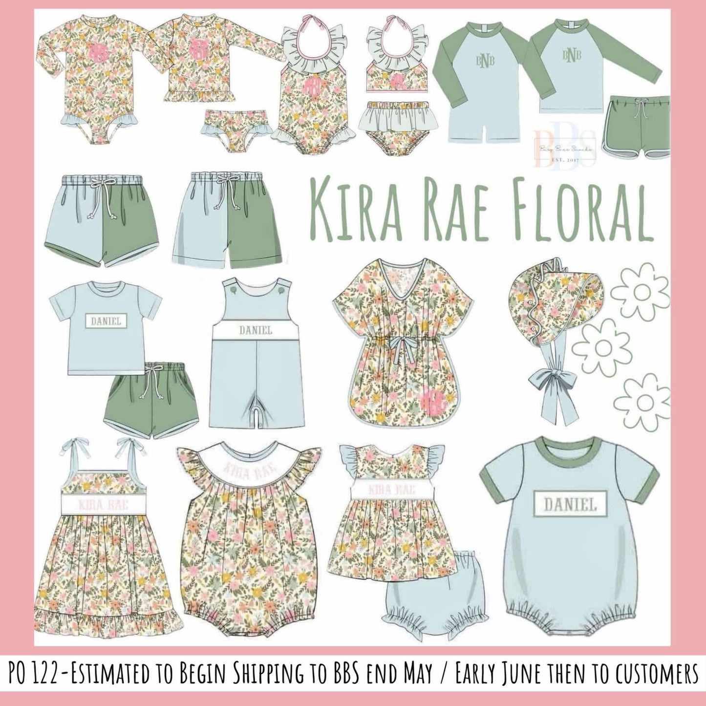 Pre Order 122: Kira Rae- Girls Woven Bonnet