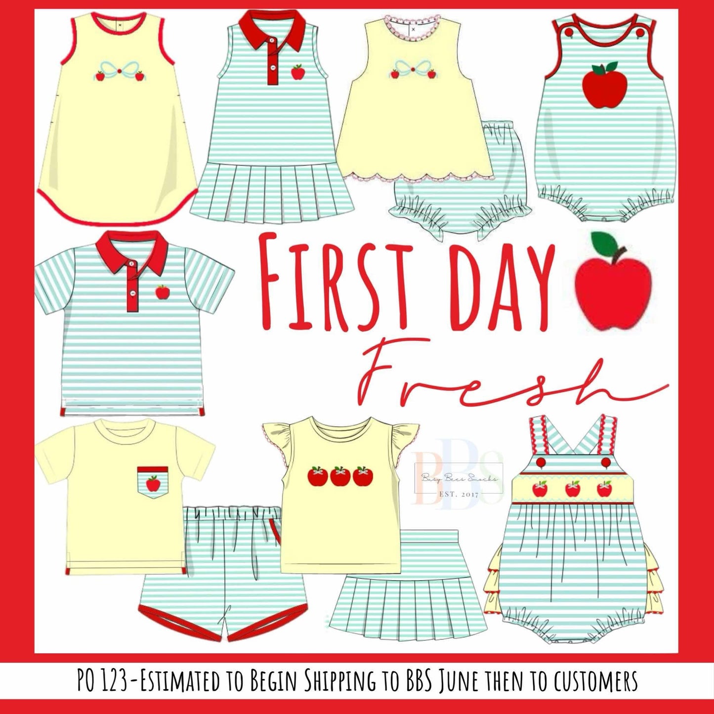 Pre Order 123: First Day Fresh: Girls Mint Stripe Tennis Dress