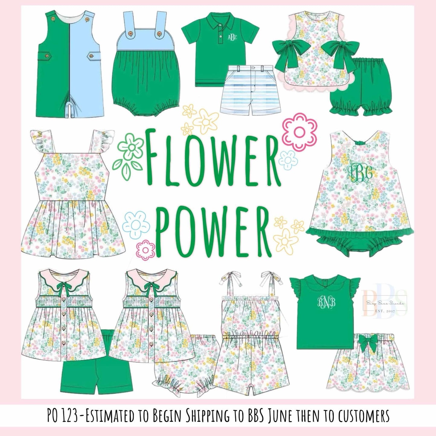 Pre Order 123: Flower Power- Boys Woven Short Set