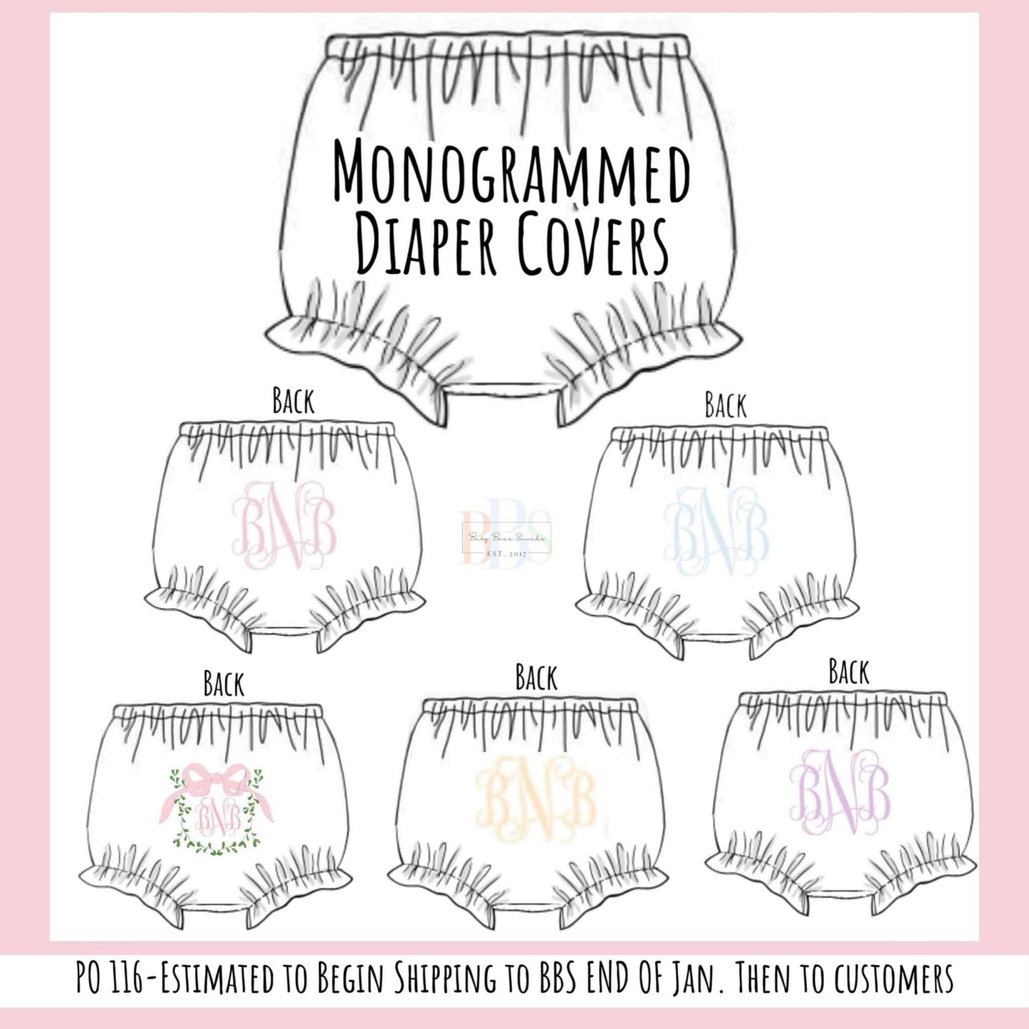 Pre Order 116: Monogram Bloomers - Crest