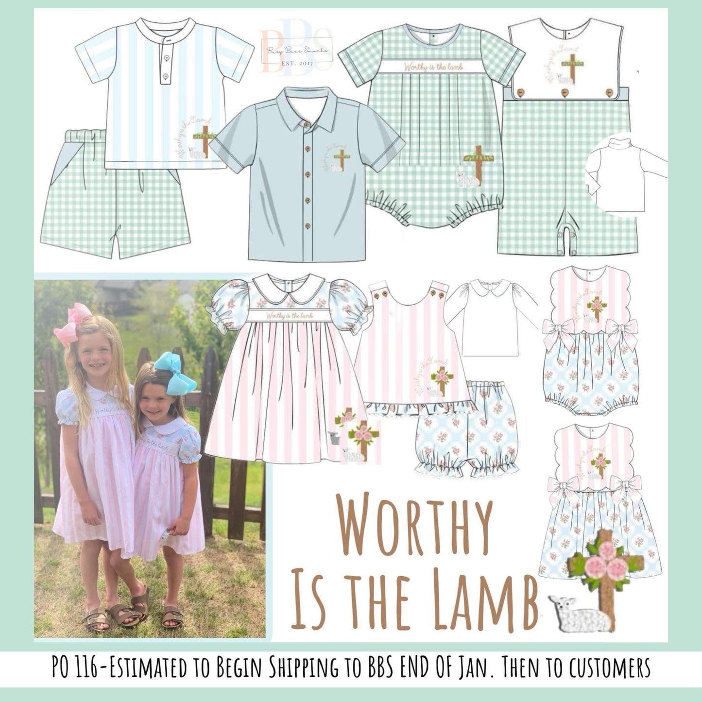 Pre Order 116: Worthy is the Lamb- Boys Woven Button Up Shirt