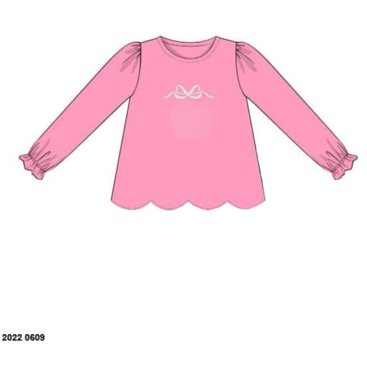 RTS: Girls Mix & Match- Bow Monogram Knit Shirt (No Monogram)