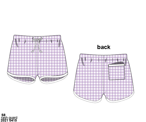 RTS: Anna O’ Lane: Rashguard Shortie Trunks in Haywood Check