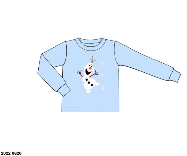 RTS: Ice Queen- Boys Snowman Knit Shirt