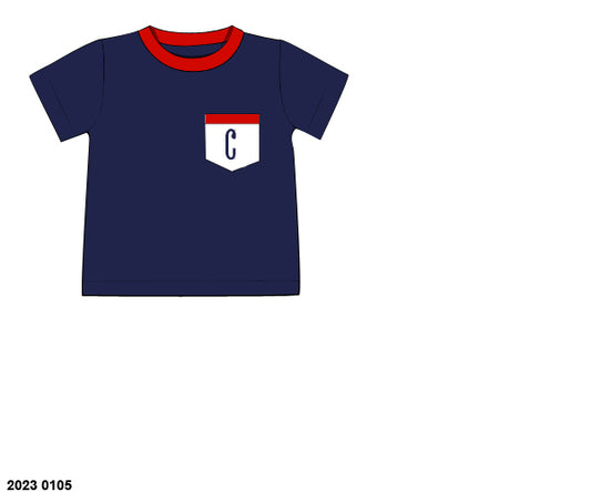 RTS: Patriotic Colorblock- Boys Knit Shirt "C"