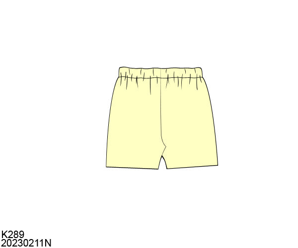 Pre Order 123: Girls Bottoms- Knit Pale Yellow Biker Shorts