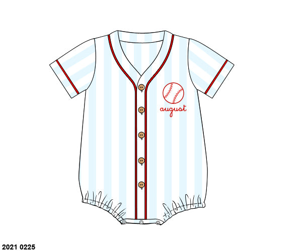 Pre Order 116: Play Ball!- Unisex Blue Stripe Jersey Bubble