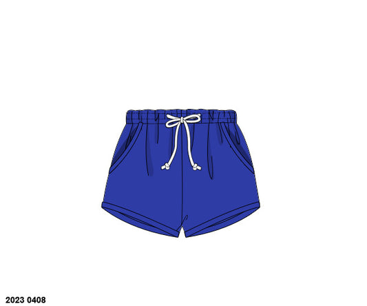 RTS: Royal Blue- Boys Knit Bottoms- Shortie Shorts