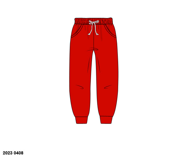 RTS: Boys Mix & Match- Knit Joggers in Red