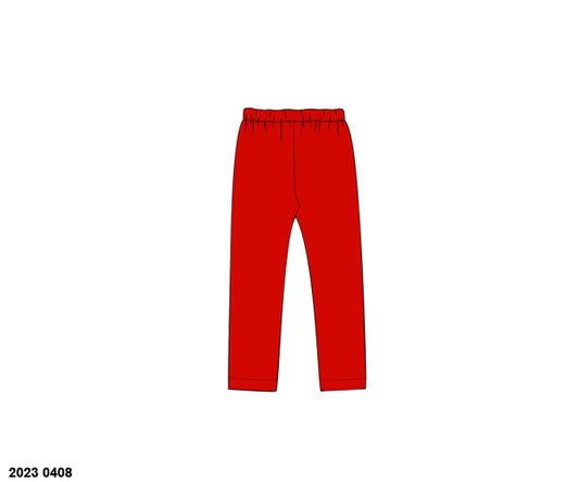 RTS: Holiday Knit Bottoms Only- Girls Red Leggings