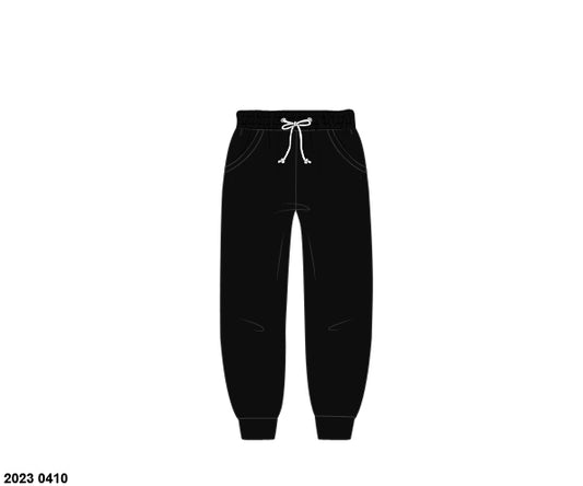 RTS: Black- Boys Knit Bottoms- Joggers