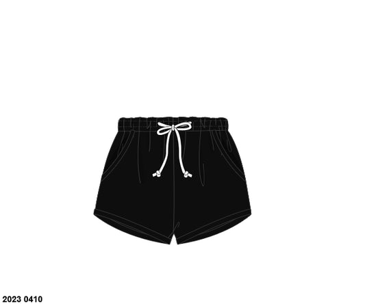 RTS: Black- Boys Knit Bottoms- Shortie Shorts