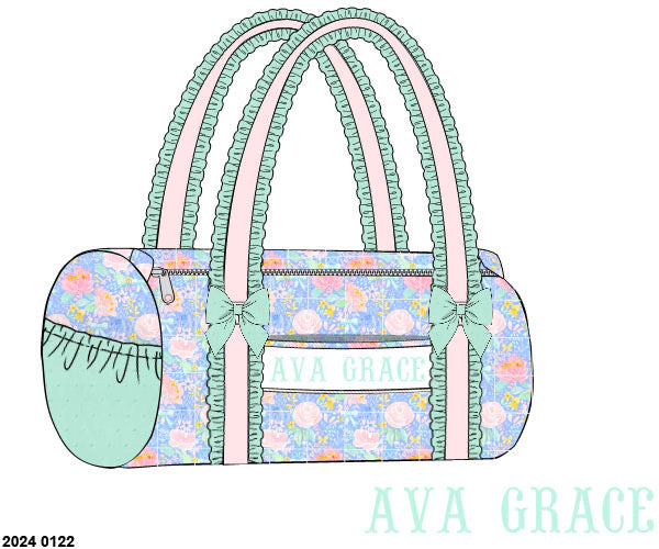 Pre Order 123: Ava Floral- Duffle Bag