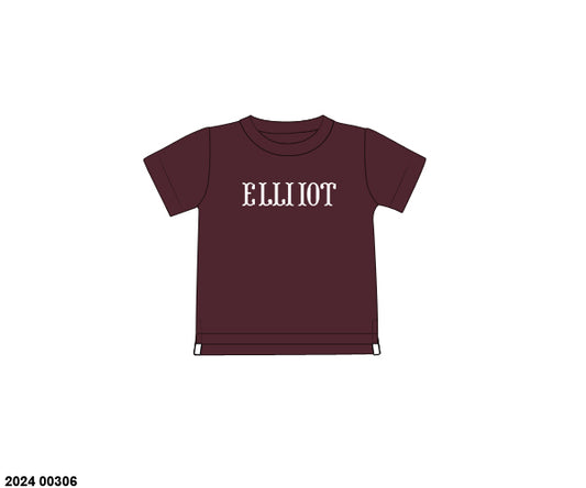 RTS: Maroon- Boys Knit Shirt "ELLIOT"