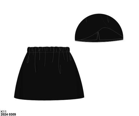 RTS: Black- Girls Knit Bottoms- Skort