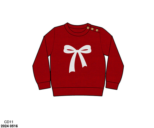 RTS: Christmas Cozies- Mom & Mini Red Bow Sweater