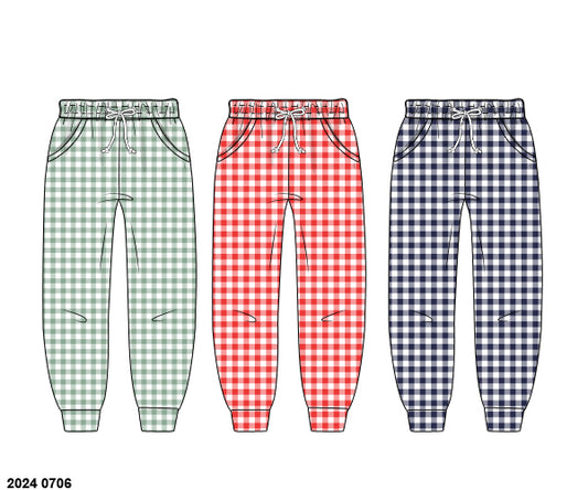 RTS: Gingham Packs- Boys Knit Joggers