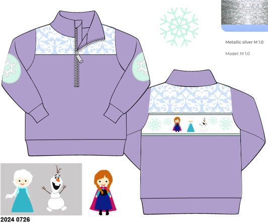 RTS: Ice Queen- Girls Knit Pullover