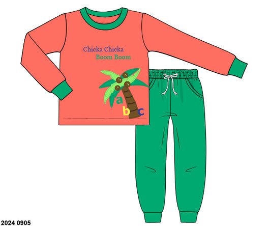 RTS: Alphabet Tree- Boys Knit Jogger Set