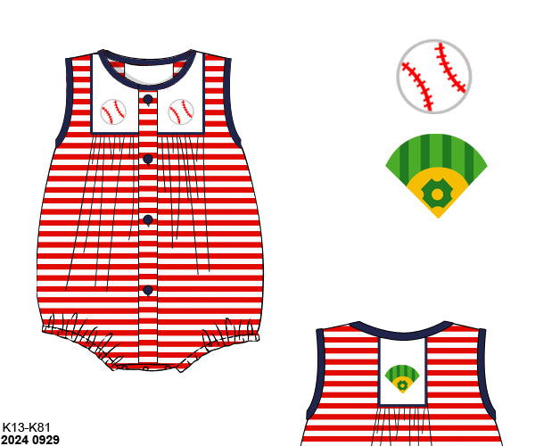 Pre Order 116: Home Team- Boys Smocked Knit Bubble