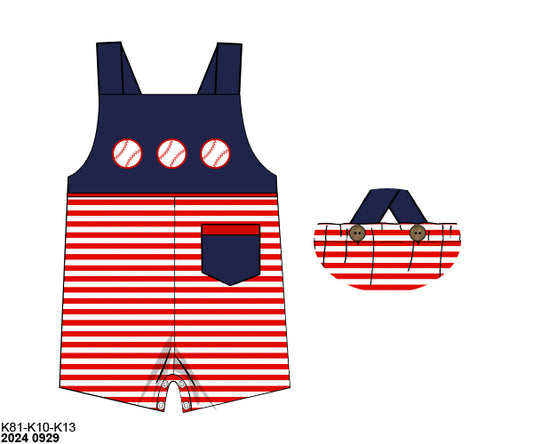 Pre Order 116: Home Team- Boys Knit Angled Shortall