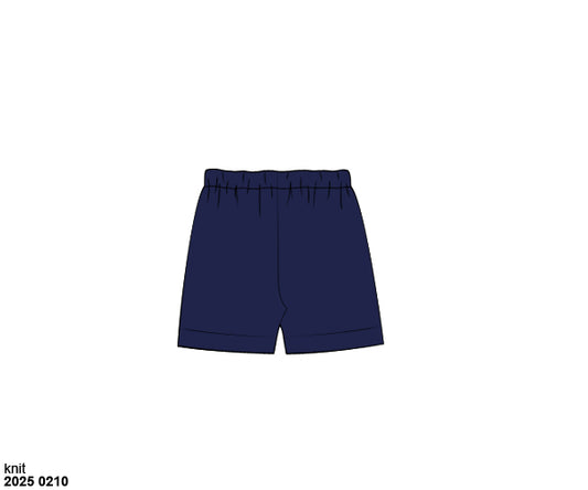 Pre Order 123: Girls Bottoms- Knit Navy Biker Shorts