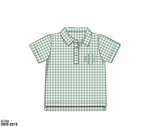 Pre Order 123: Boys Formal Mix & Match- Knit Feldspar Gingham Polo