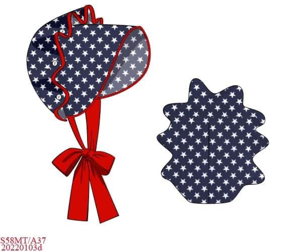 RTS: Navy Stars- Girls Bonnet