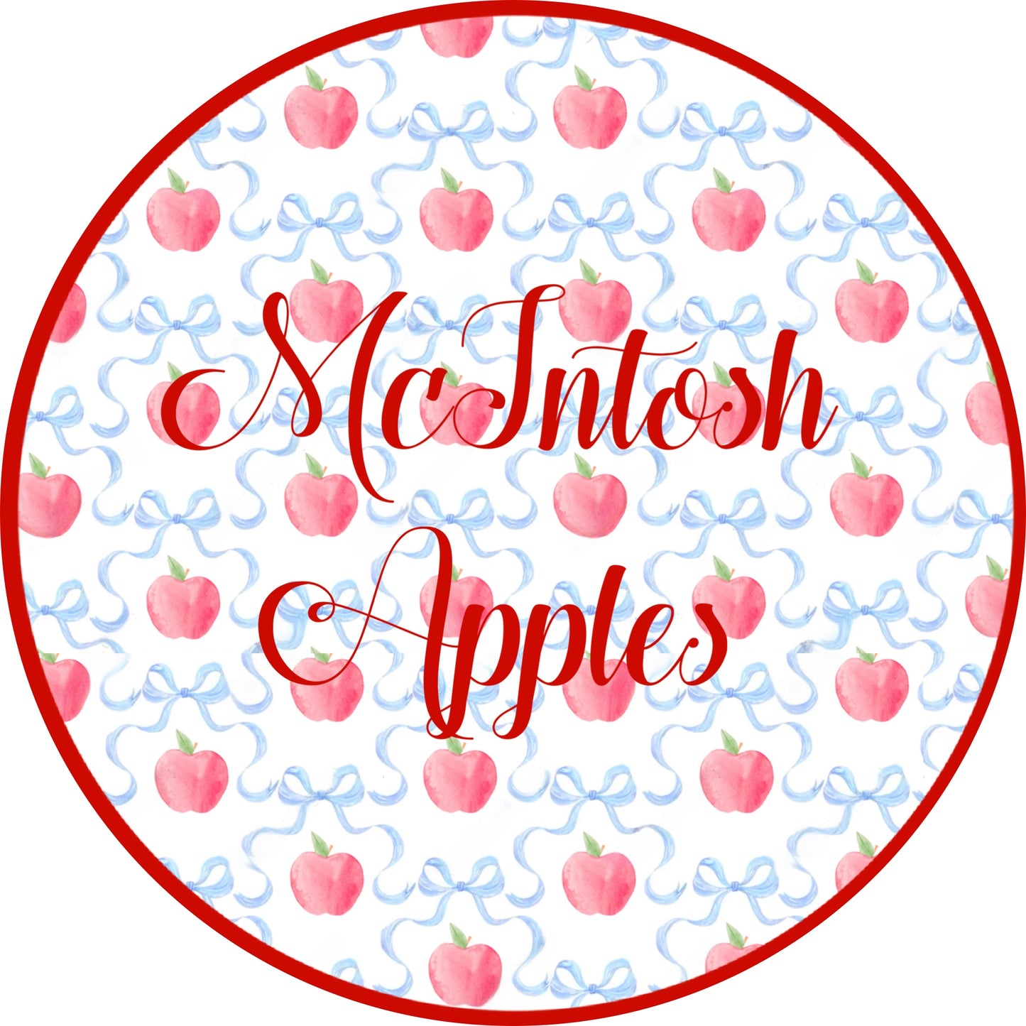 Pre Order 123: McIntosh Apples- Girls Knit Name Smock Bloomer Set