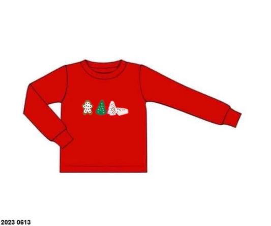 RTS: 25 Days of Christmas- Boys Tree Snacks Knit Shirt