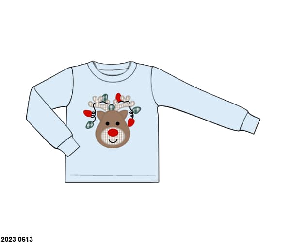 RTS: 25 Days of Christmas- Boys Reindeer & Lights Knit Shirt