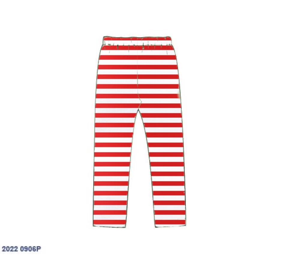 RTS: Holiday Knit Bottoms Only- Girls Red Stripe Leggings