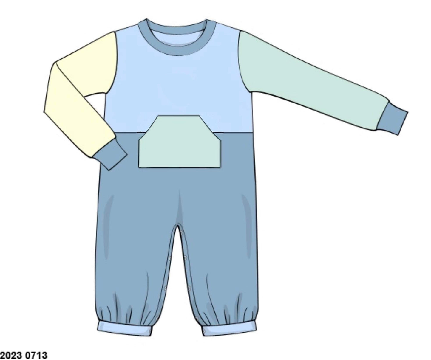 RTS: Winter Color Block- Boys Knit Romper (No Monogram)