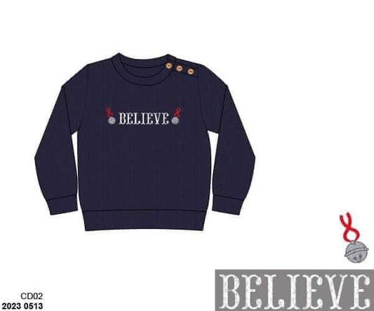 RTS: Christmas Cozies- Boys & Adult Believe Sweater