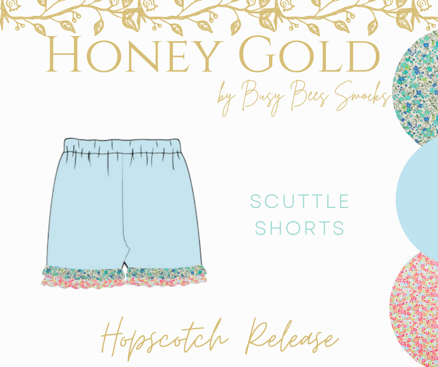 RTS: Honey 2: GOLD- Scuttle Ruffle Shorties