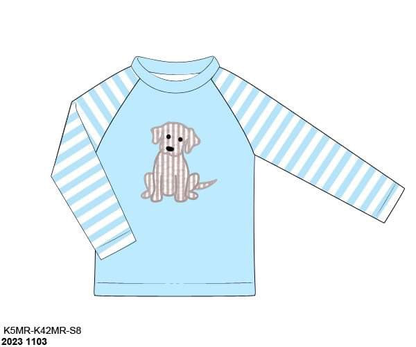 Pre Order 122: BBS Puppy- Boys Rash Guard Top