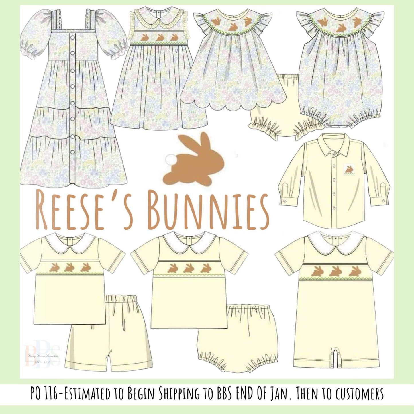 Pre Order 116: Reese's Bunnies- Girls Woven Dress