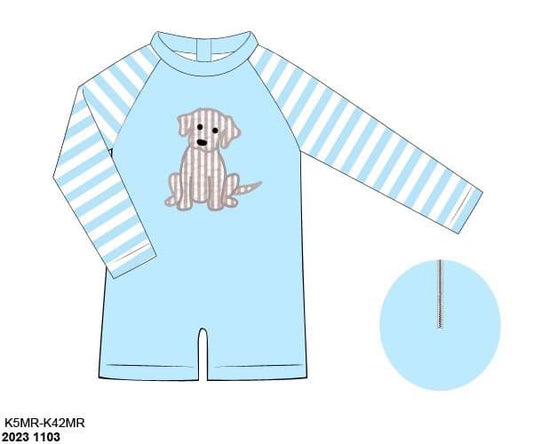 Pre Order 122: BBS Puppy- Boys 1pc Rash Guard Swim